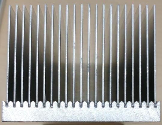 bonded fin heat sink with high fins