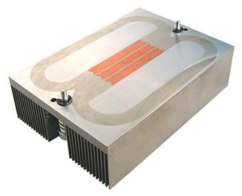bonded fin heat sink with heat pipes in base