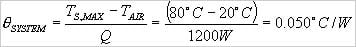 Liquid Cooling System Thermal Resistance Example Calculation