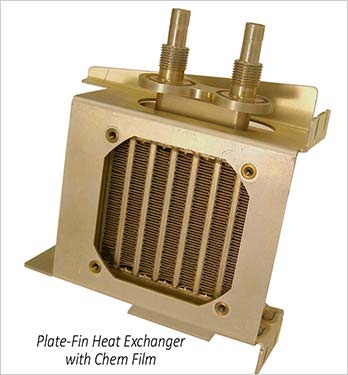 Plate Fin Heat Exchanger With Chromate Finish Chem Film