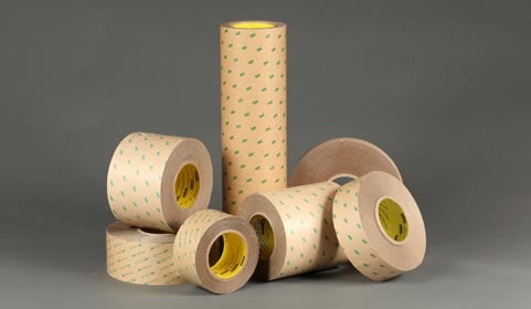assorted widths of tape rolls with brown paper backing